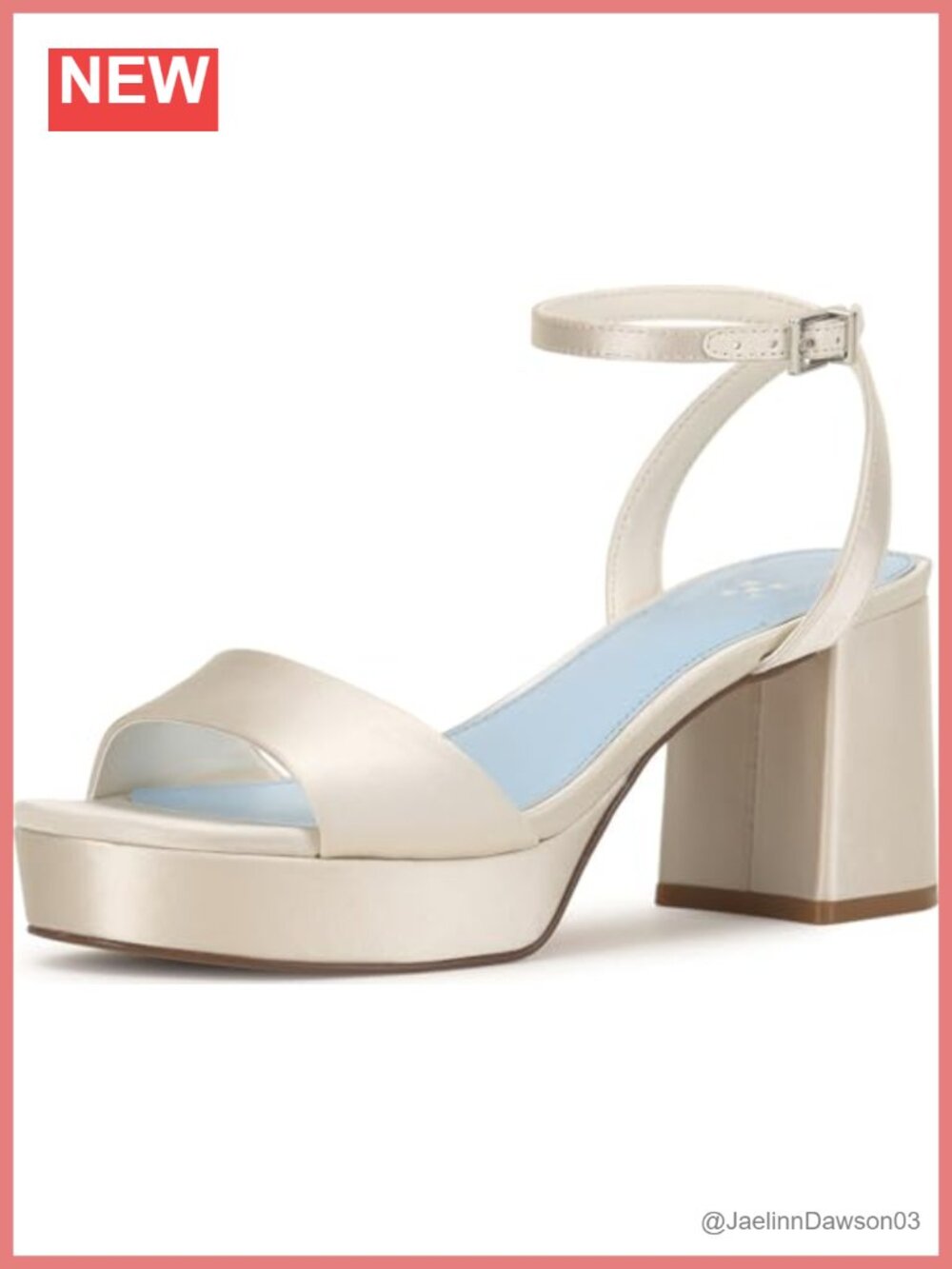 Platform Sandals Block Heel Ankle Strap Leather Polyester Lining